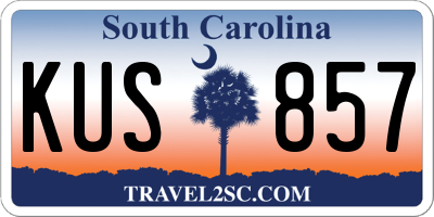 SC license plate KUS857