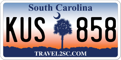 SC license plate KUS858