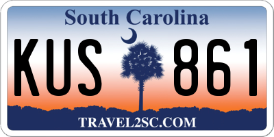 SC license plate KUS861