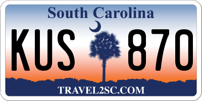 SC license plate KUS870