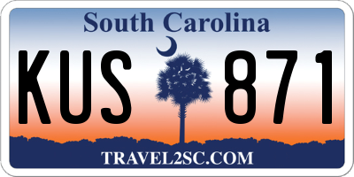 SC license plate KUS871