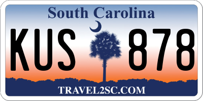 SC license plate KUS878