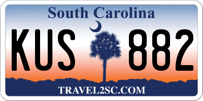 SC license plate KUS882