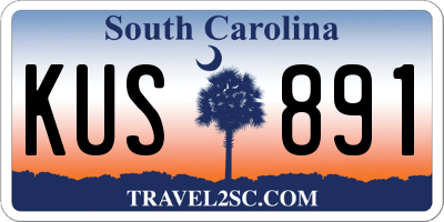 SC license plate KUS891