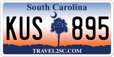 SC license plate KUS895