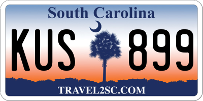 SC license plate KUS899