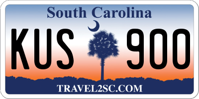 SC license plate KUS900
