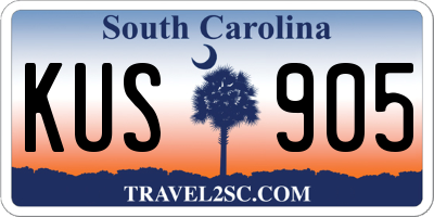 SC license plate KUS905