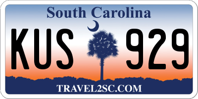SC license plate KUS929