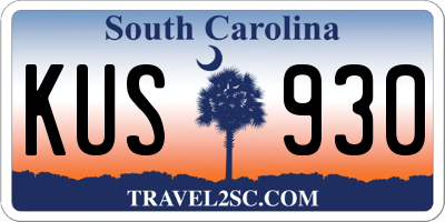 SC license plate KUS930