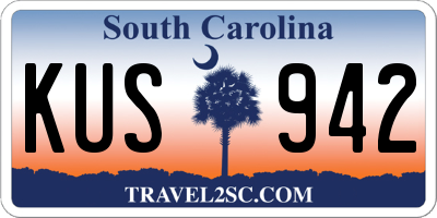 SC license plate KUS942