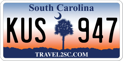SC license plate KUS947