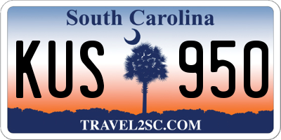 SC license plate KUS950