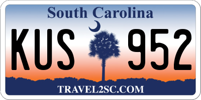SC license plate KUS952