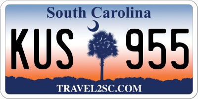 SC license plate KUS955