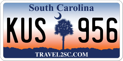SC license plate KUS956