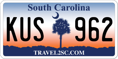 SC license plate KUS962