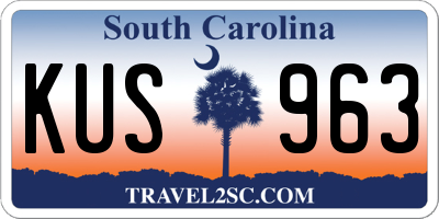 SC license plate KUS963