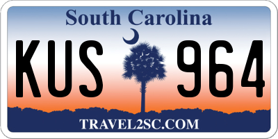 SC license plate KUS964