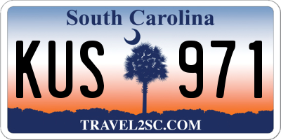 SC license plate KUS971
