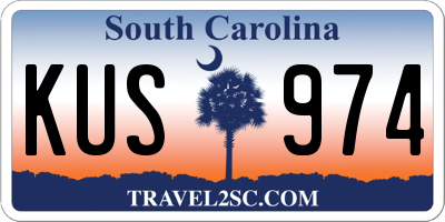 SC license plate KUS974