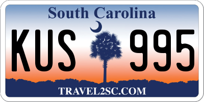 SC license plate KUS995
