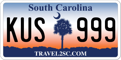 SC license plate KUS999