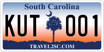 SC license plate KUT001