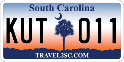 SC license plate KUT011