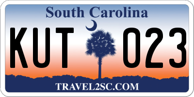 SC license plate KUT023
