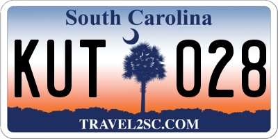 SC license plate KUT028