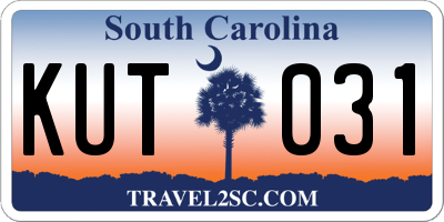 SC license plate KUT031