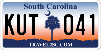 SC license plate KUT041