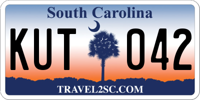 SC license plate KUT042