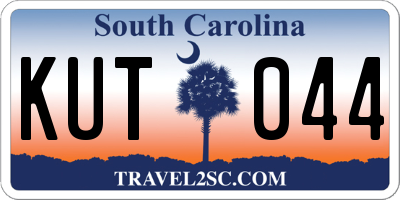 SC license plate KUT044