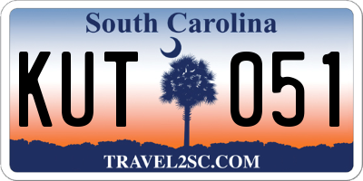 SC license plate KUT051