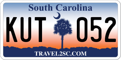 SC license plate KUT052