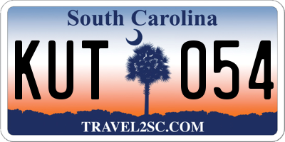 SC license plate KUT054