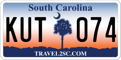 SC license plate KUT074