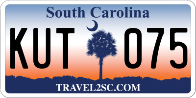 SC license plate KUT075