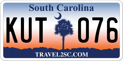 SC license plate KUT076