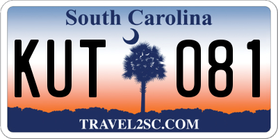 SC license plate KUT081