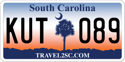 SC license plate KUT089
