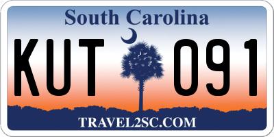 SC license plate KUT091