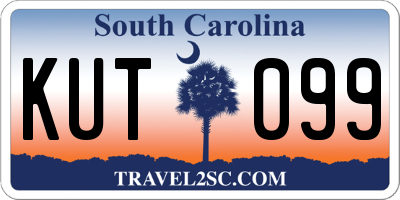 SC license plate KUT099