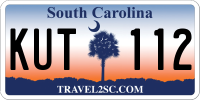 SC license plate KUT112