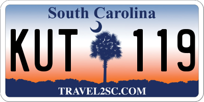 SC license plate KUT119
