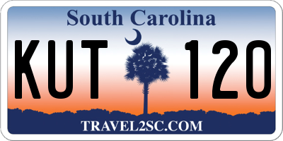 SC license plate KUT120