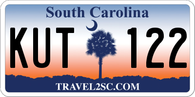 SC license plate KUT122