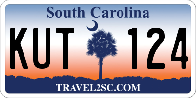 SC license plate KUT124